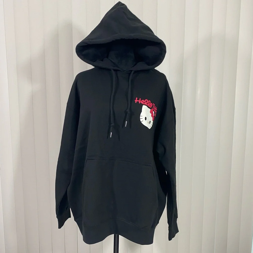 ALF ASSHOLES LIVE FOREVER Hello Titty Hello Kitty Hoodie Sweatshirt Black L, XXL - Picture 8 of 14